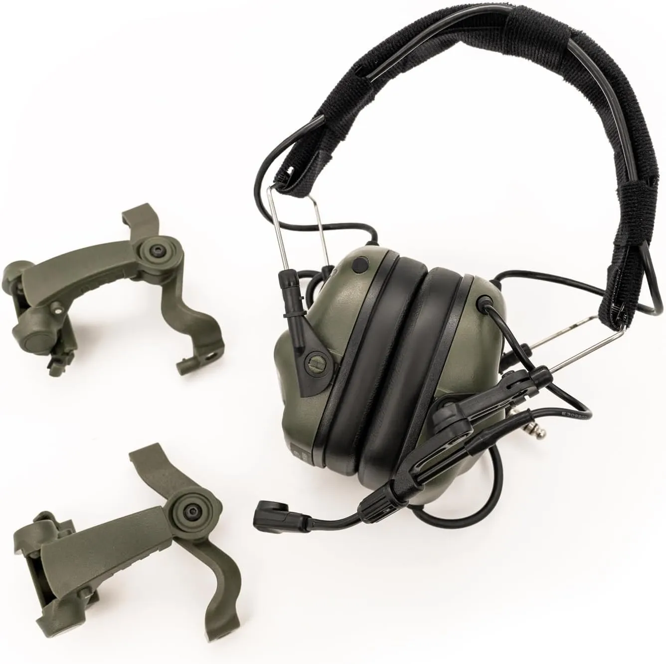 M32X Tactical Communication Headset with ARC Rail Helmet Mount Adapters - Noise-Canceling for Shooting and Outdoor Activities