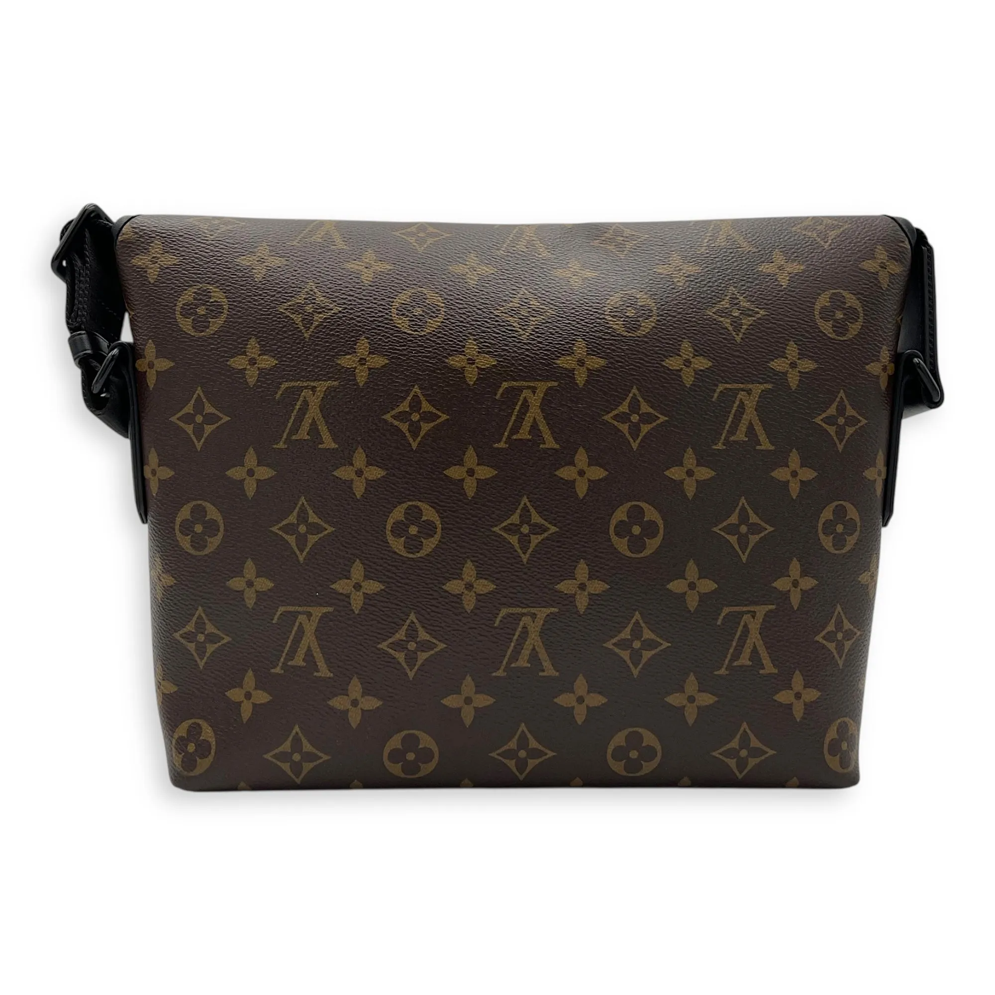 Macassar Brown Messenger in Monogram Coated Canvas, Lacquered Metal hardware