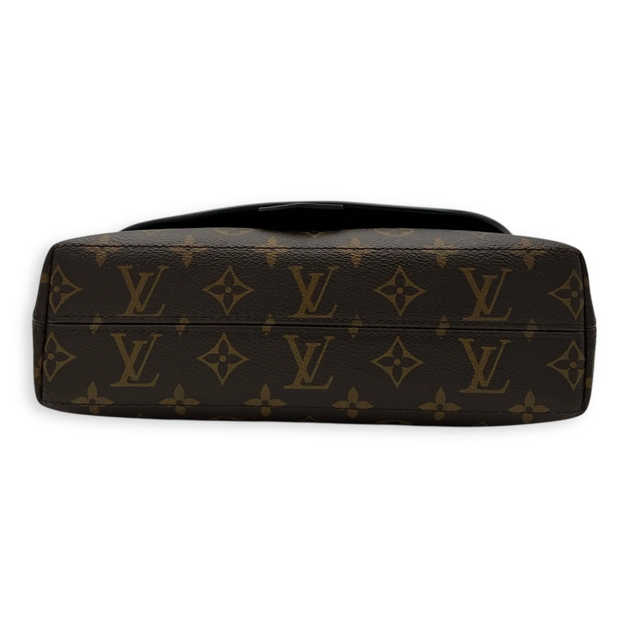 Macassar Brown Messenger in Monogram Coated Canvas, Lacquered Metal hardware