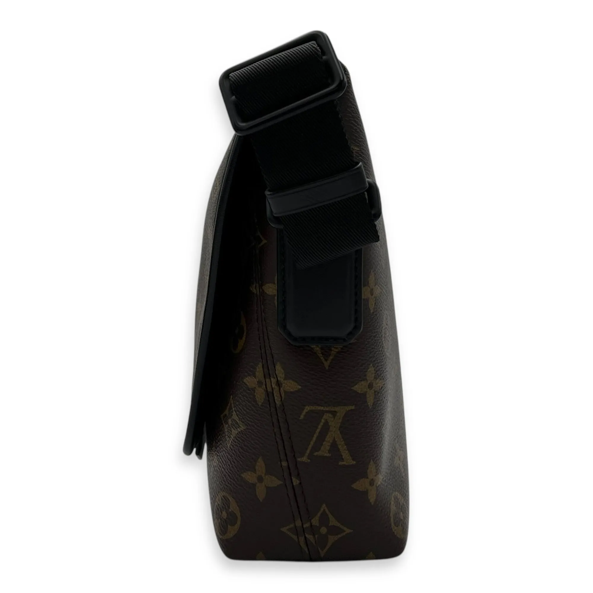Macassar Brown Messenger in Monogram Coated Canvas, Lacquered Metal hardware