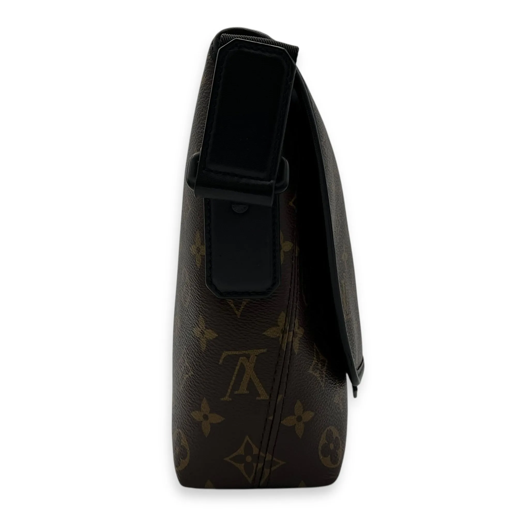 Macassar Brown Messenger in Monogram Coated Canvas, Lacquered Metal hardware