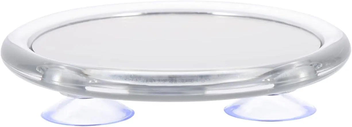 MAGICLULU Suction Cup Vanity Mirror Magnifying 20x Mirror Pocket Make up Mini Lighted Makeup Mirror Round Vanity Mirror Bathroom Shower Mirror Wall Plastic Frame Travel White Glass Sucker