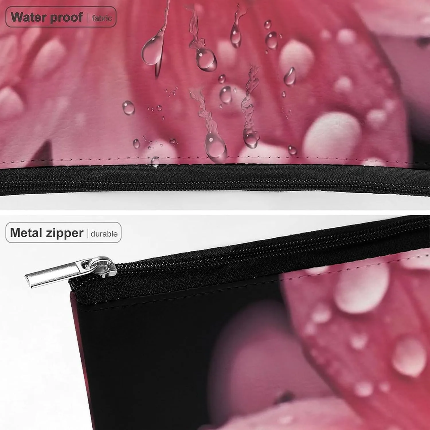 Makeup Bag Travel Cosmetic Bag Portable Flower Toiletry Bag Large Capacity Zipper Pouch Makeup Organizer Case Waterproof Toiletry Pouch for Women Men