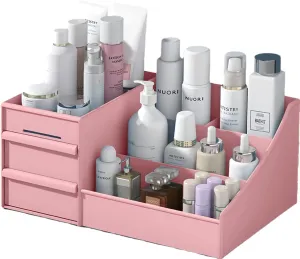 Makeup Organizer for Vanity – Countertop Cosmetic Storage with Drawers for Beauty, Skincare, Perfume, and More – Perfect for Bathroom and Bedroom