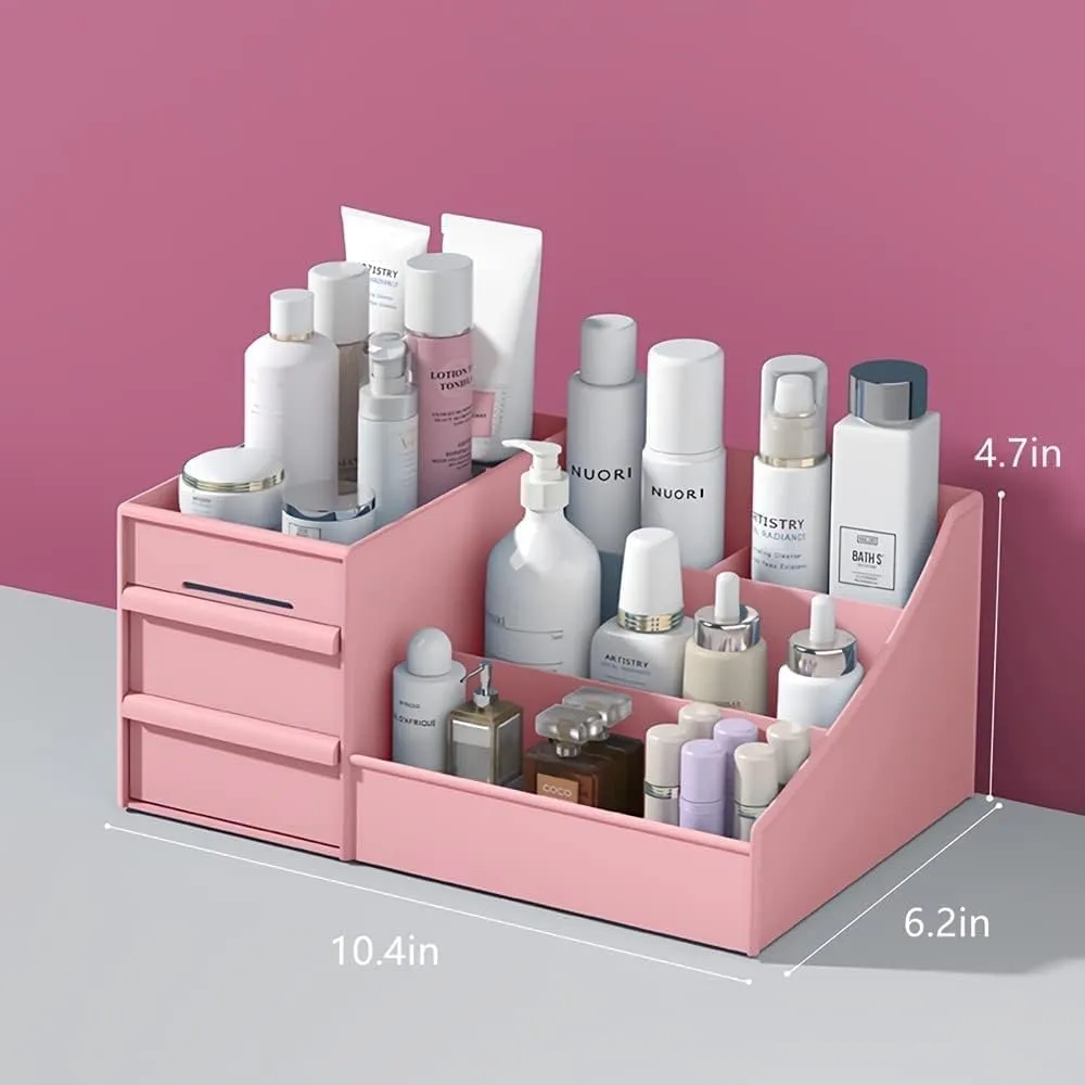 Makeup Organizer for Vanity – Countertop Cosmetic Storage with Drawers for Beauty, Skincare, Perfume, and More – Perfect for Bathroom and Bedroom