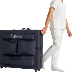 Master Massage Luggage Style Wheeled Massage Table Carrying Case 27” to 32” Width Folding Massage Table- Black