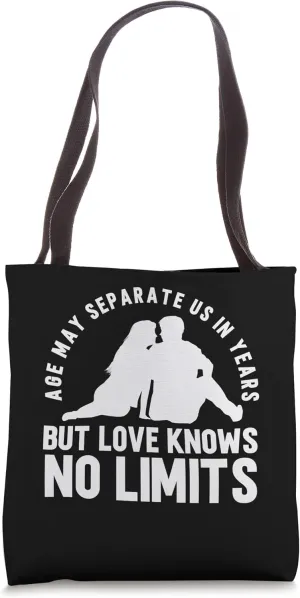 Matching Couple Relationship Age Gap Tote Bag