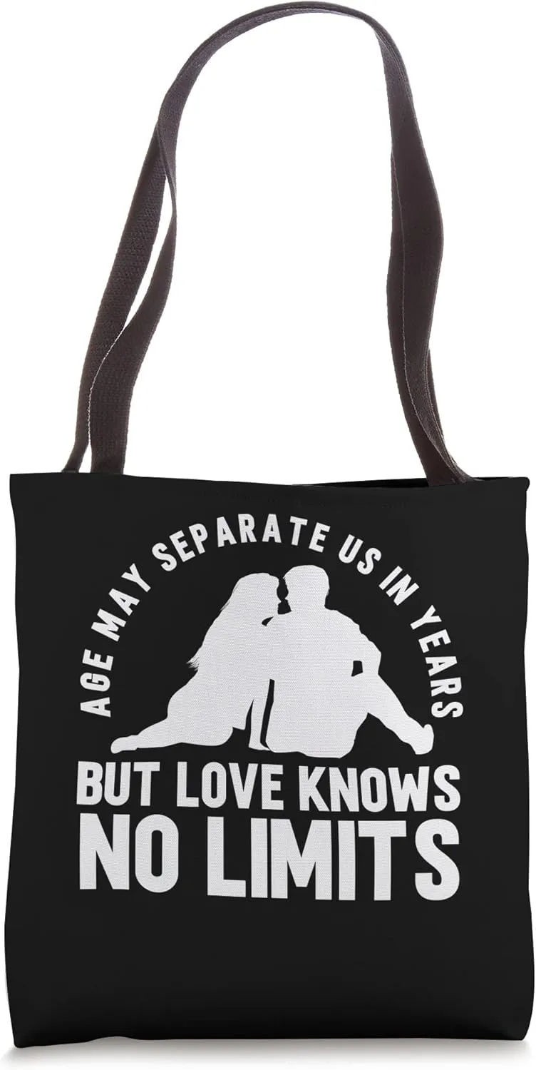 Matching Couple Relationship Age Gap Tote Bag