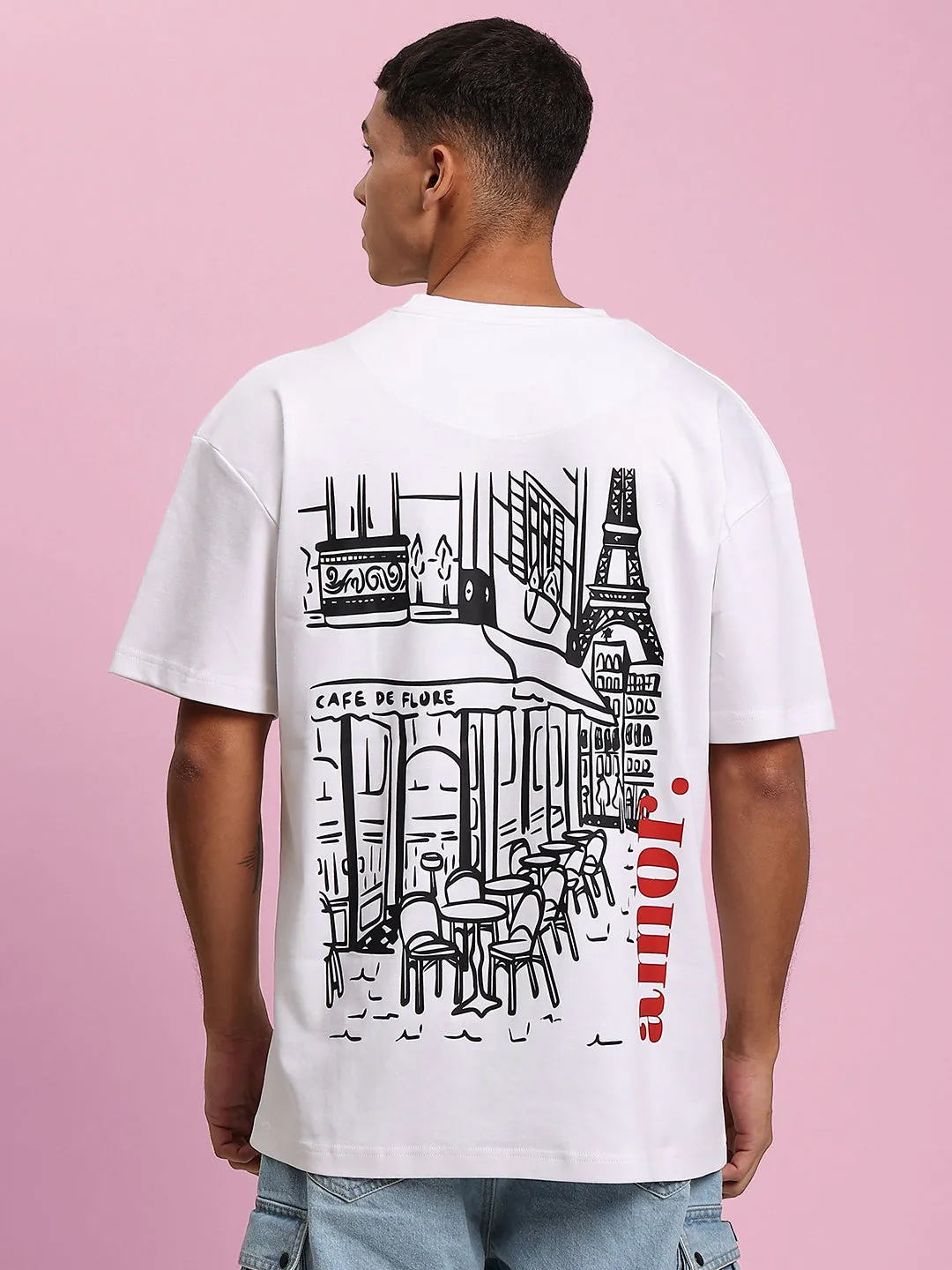 Men Amor Graphic Oversized T Shirt