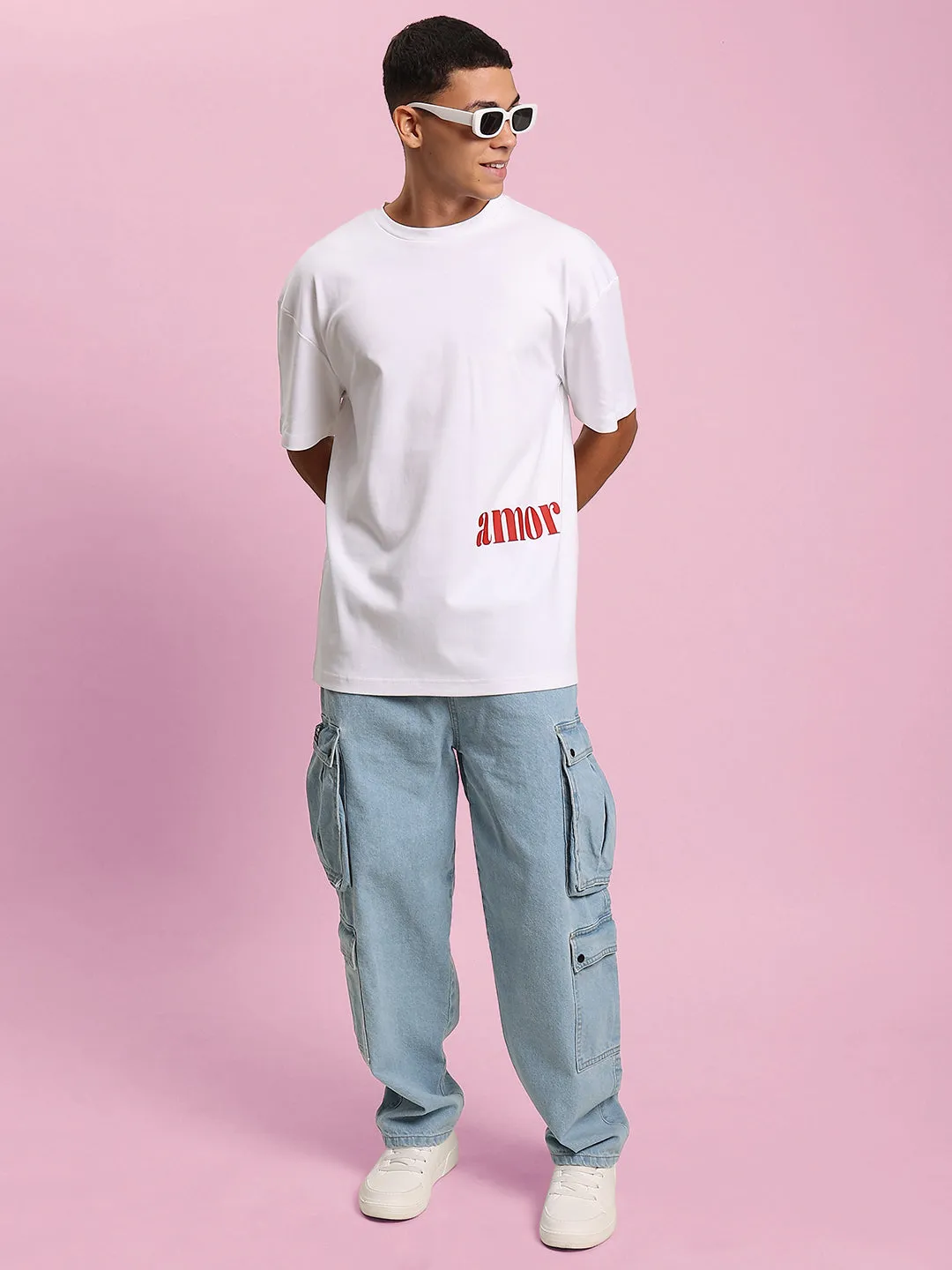 Men Amor Graphic Oversized T Shirt