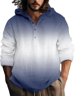 Men's Convertible Hooded Shirt with Roll-Up Sleeves – Lightweight Performance Fabric for Hot Weather Outdoor Activities