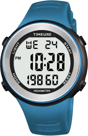 Mens Pedometer Watch for Walking Step Counter Watch No Charging, No App Connection, with EL Backlight. Simple, Practical Choice for Mobile-Free Fitness Enthusiasts TIMEURE-2308