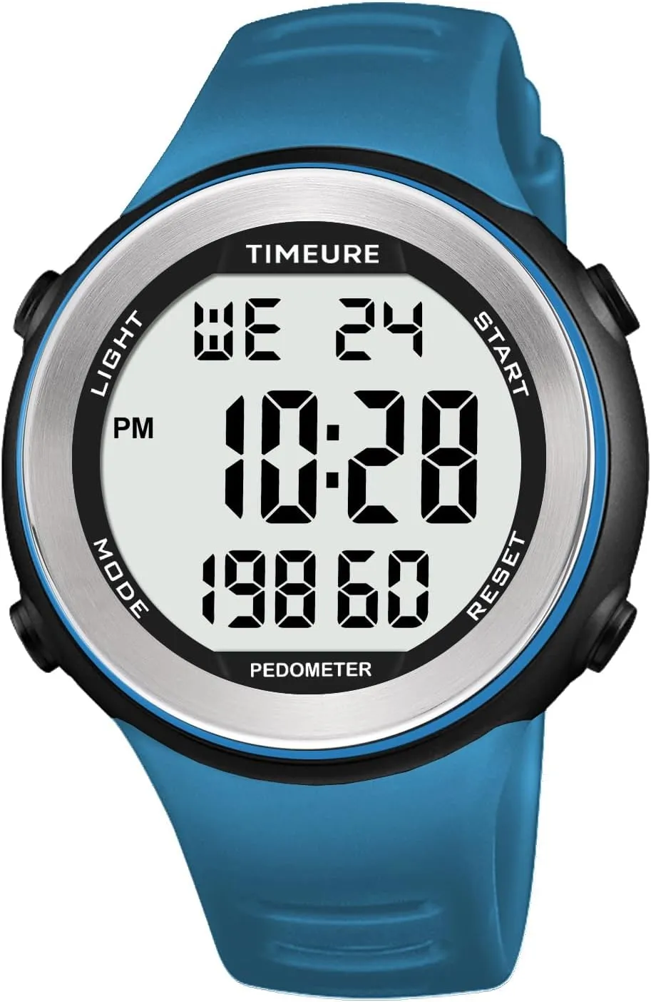 Mens Pedometer Watch for Walking Step Counter Watch No Charging, No App Connection, with EL Backlight. Simple, Practical Choice for Mobile-Free Fitness Enthusiasts TIMEURE-2308