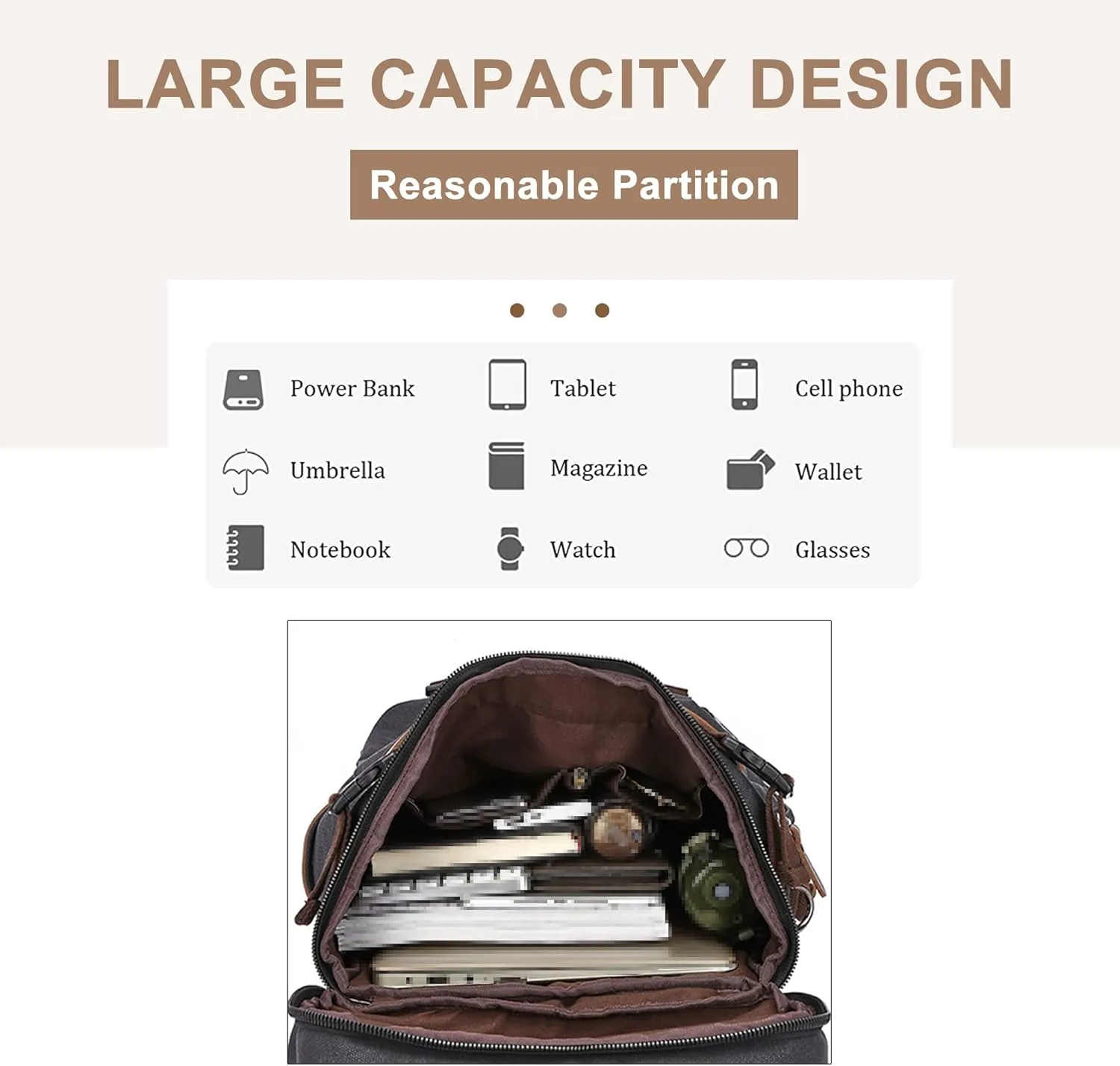 Men's Vintage Backpack Convertible Travel Duffel Bags Canvas Large Capacity Shoulder Bag for Climbing Camping (B/Green)