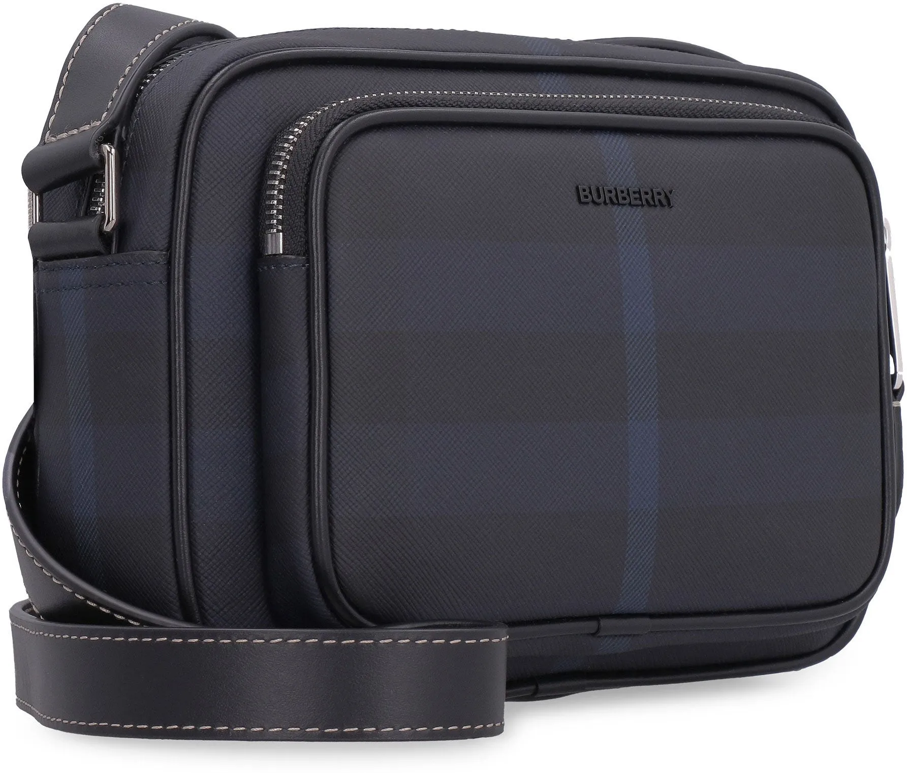 Messenger bag with check motif