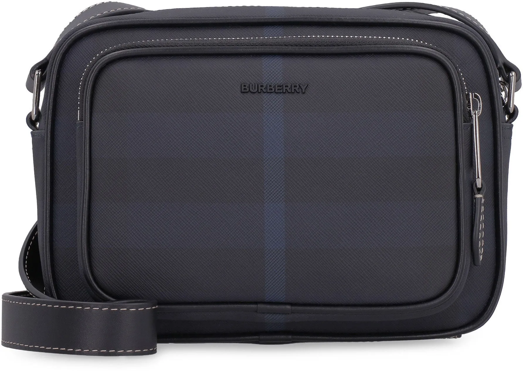 Messenger bag with check motif