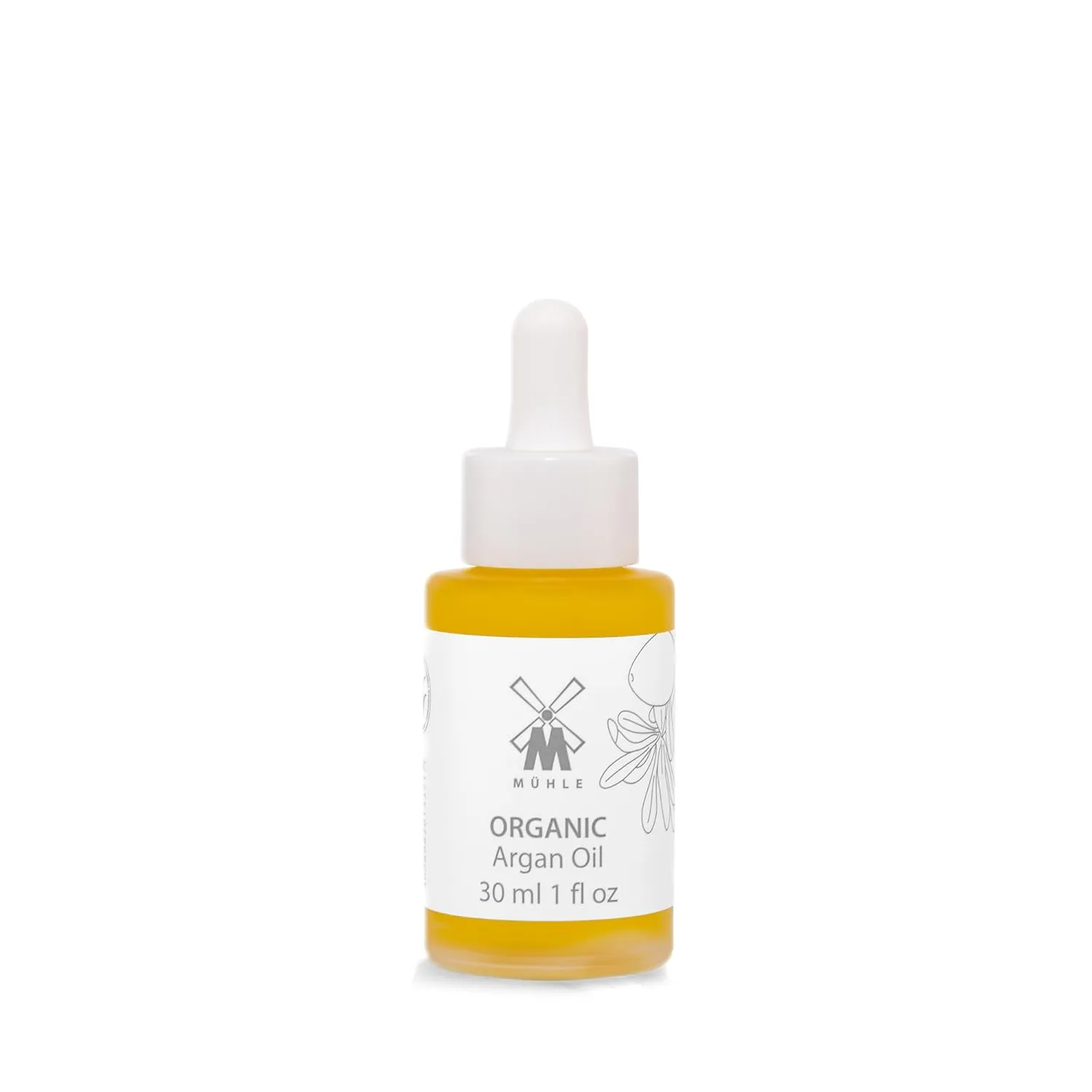 MÜHLE Organic Argan Oil | Essential Oil Serum Treatment Moisturizer to Protect & Nourish Dry Skin | TSA Travel Size Friendly | BDIH Certified | 100% Vegan | 30mL (1.02 oz) Liquid Bottle