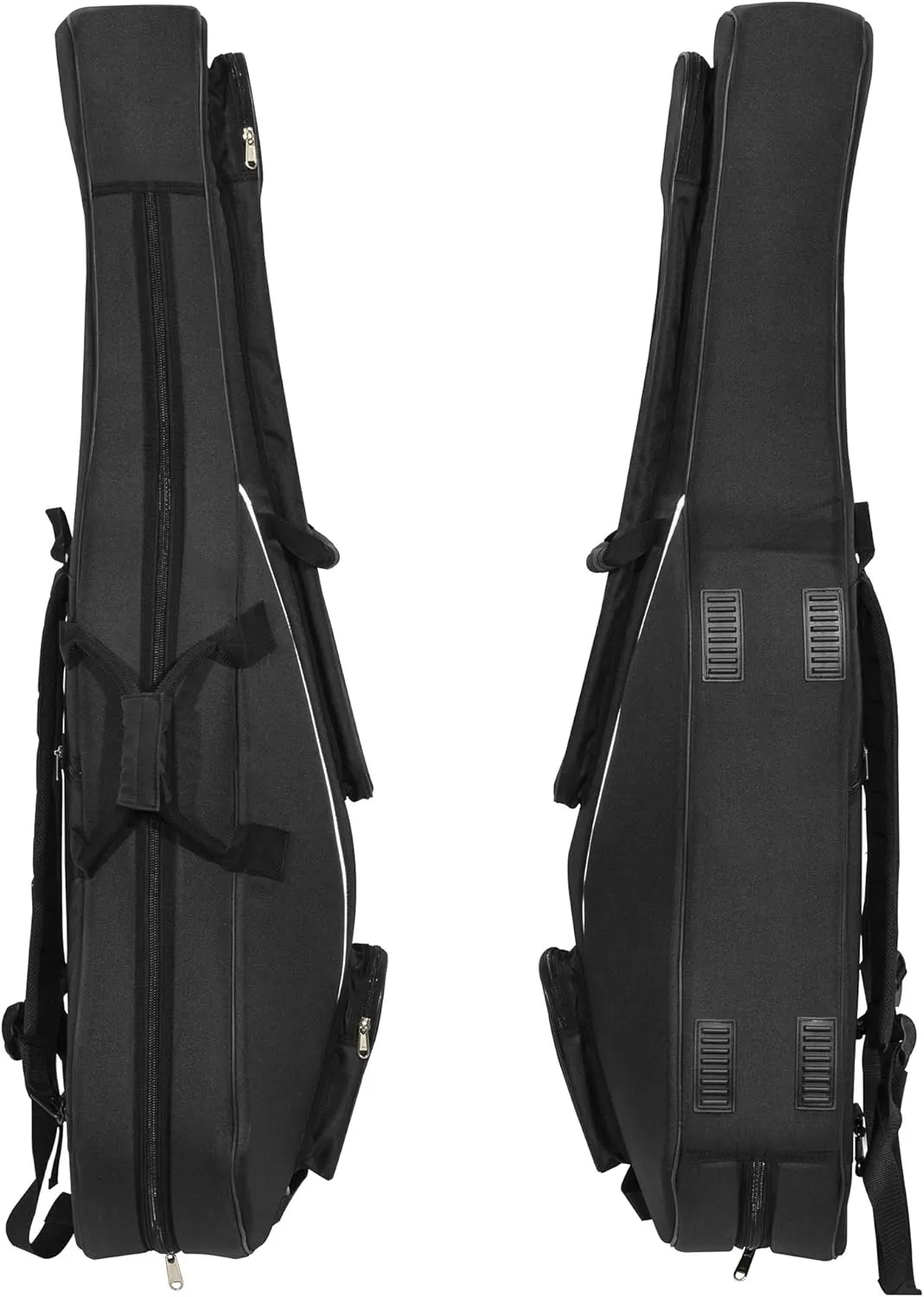 MI&VI CB-5005 Travel Cello Soft Case Gig Bag (3/4 Size) With Multiple Pockets and Adjustable Backpack Straps | Thick 20mm Padding | Weather-Resistant | Non-Abrasive Lining - MIVI Music
