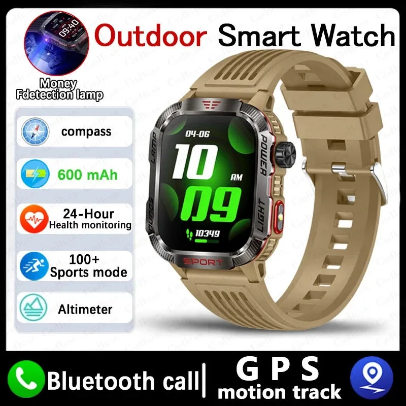Military GPS Smartwatch for Huawei Xiaomi, Bluetooth, Waterproof