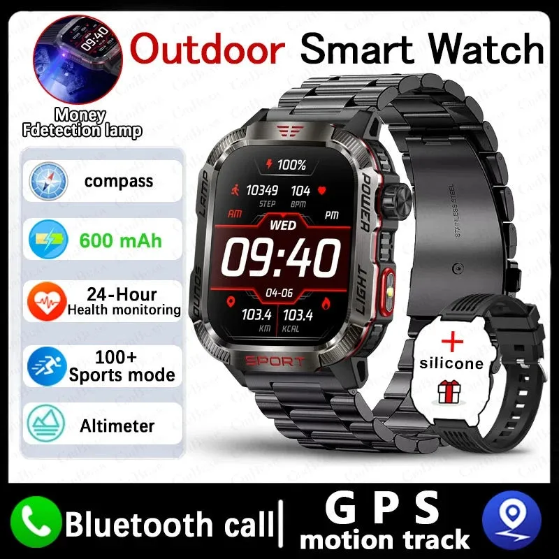 Military GPS Smartwatch for Huawei Xiaomi, Bluetooth, Waterproof