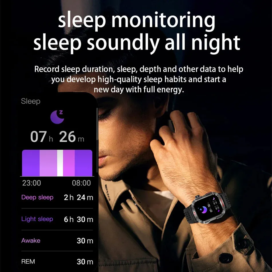 Military GPS Smartwatch for Huawei Xiaomi, Bluetooth, Waterproof
