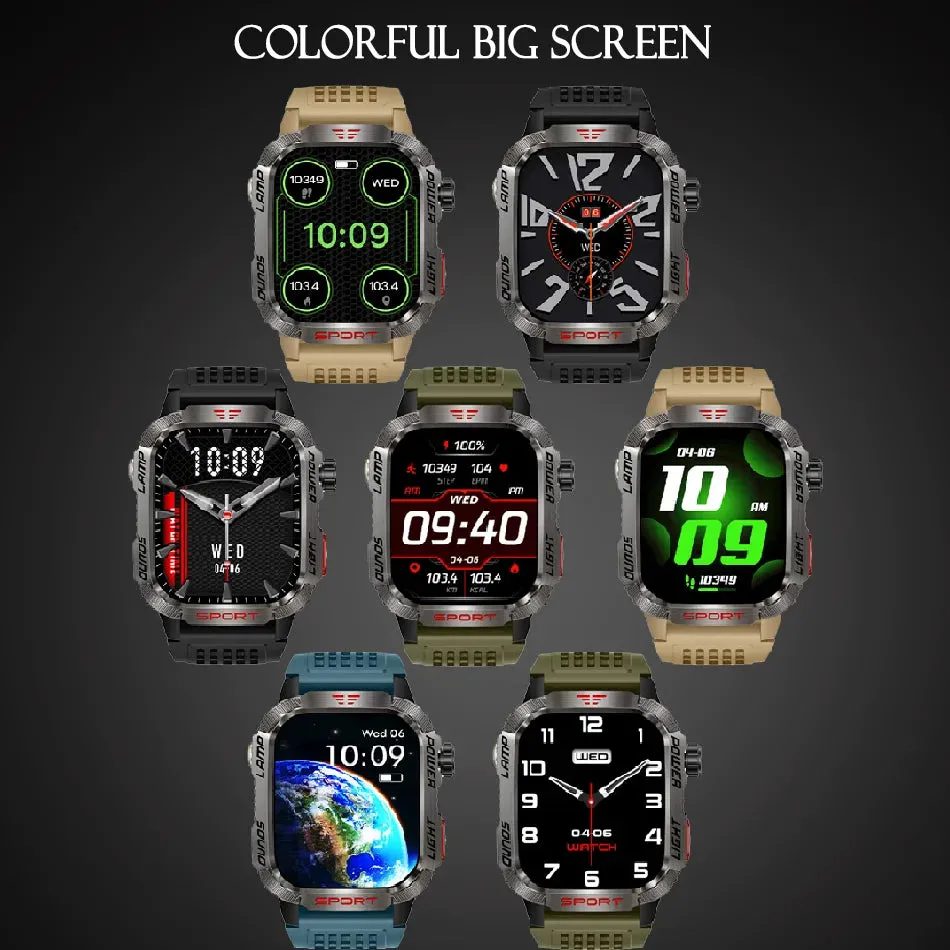 Military GPS Smartwatch for Huawei Xiaomi, Bluetooth, Waterproof