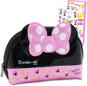 Minnie Mouse Cosmetic Bag Set - Bundle with Minnie Mouse Cosmetic Bag for Makeup, Travel Size Toiletries Plus Stickers, More | Minnie Mouse Travel Bag for Girls, Women