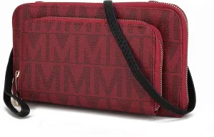 MKF Collection Women's Crossbody Phone Bag, Vegan Leather shoulder Bag Cell phone bag Wallet Purse Handbag by Mia K