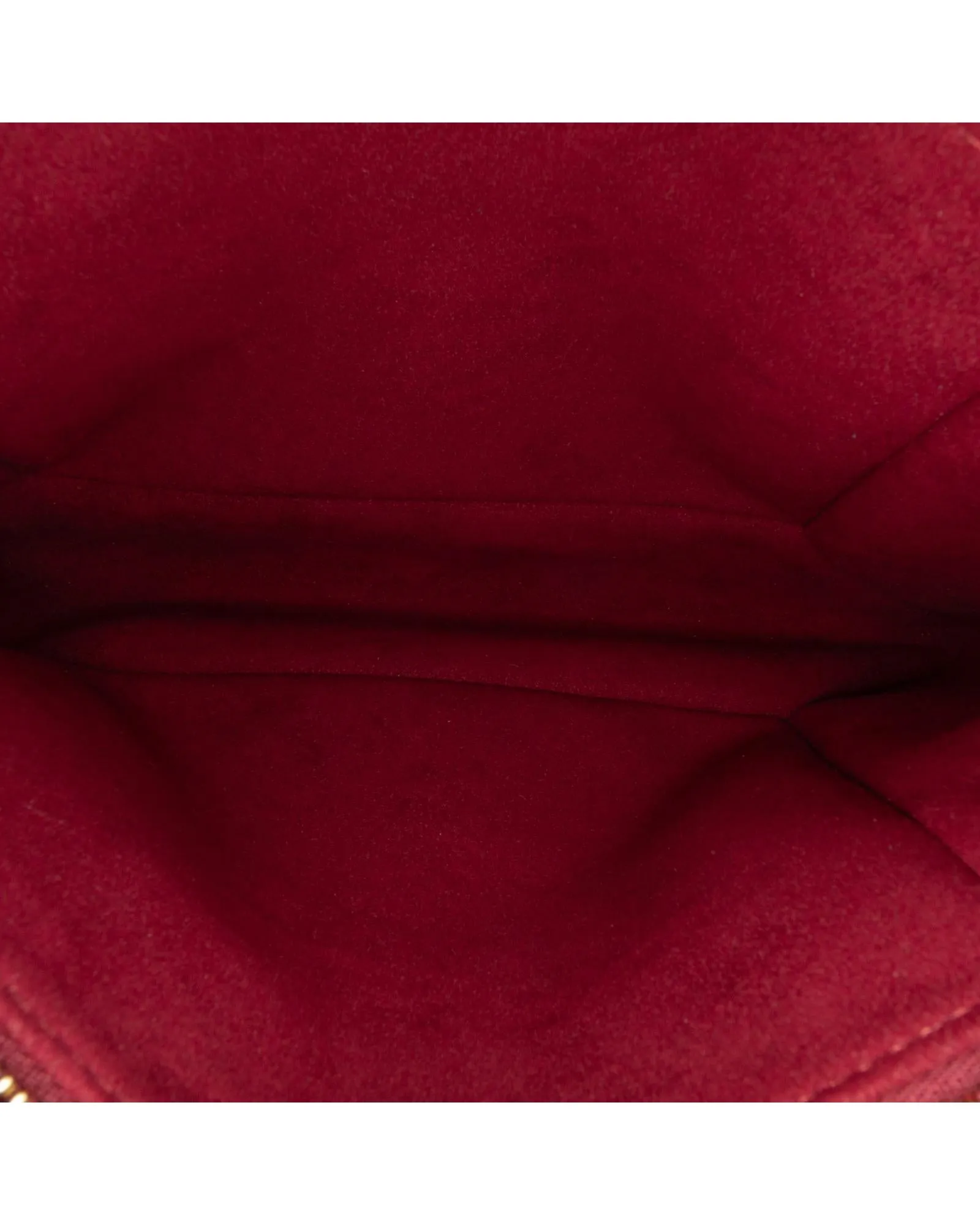 Monogram Embossed Puffy Lambskin Bag with Gold-Tone Chain and Detachable Strap
