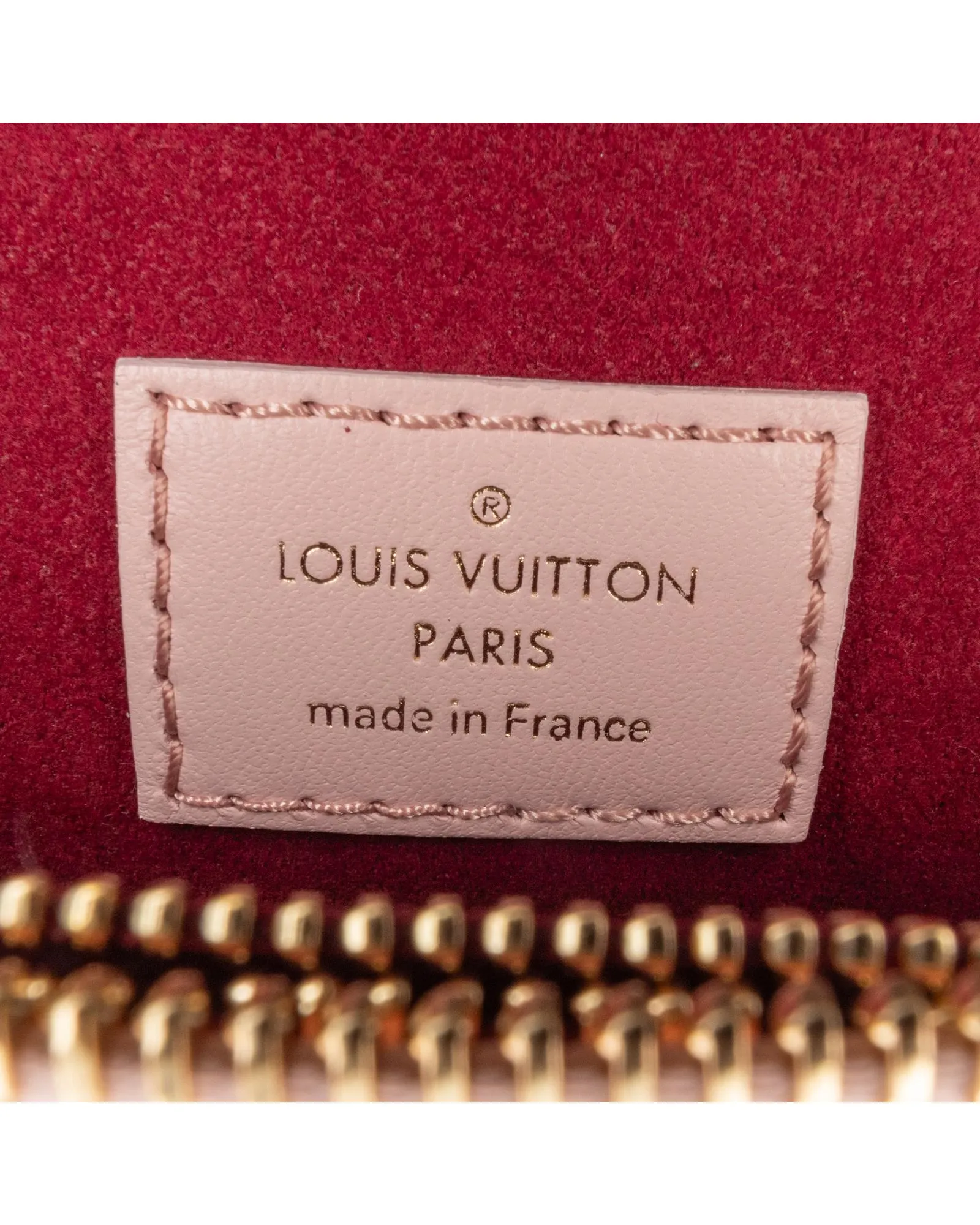 Monogram Embossed Puffy Lambskin Bag with Gold-Tone Chain and Detachable Strap
