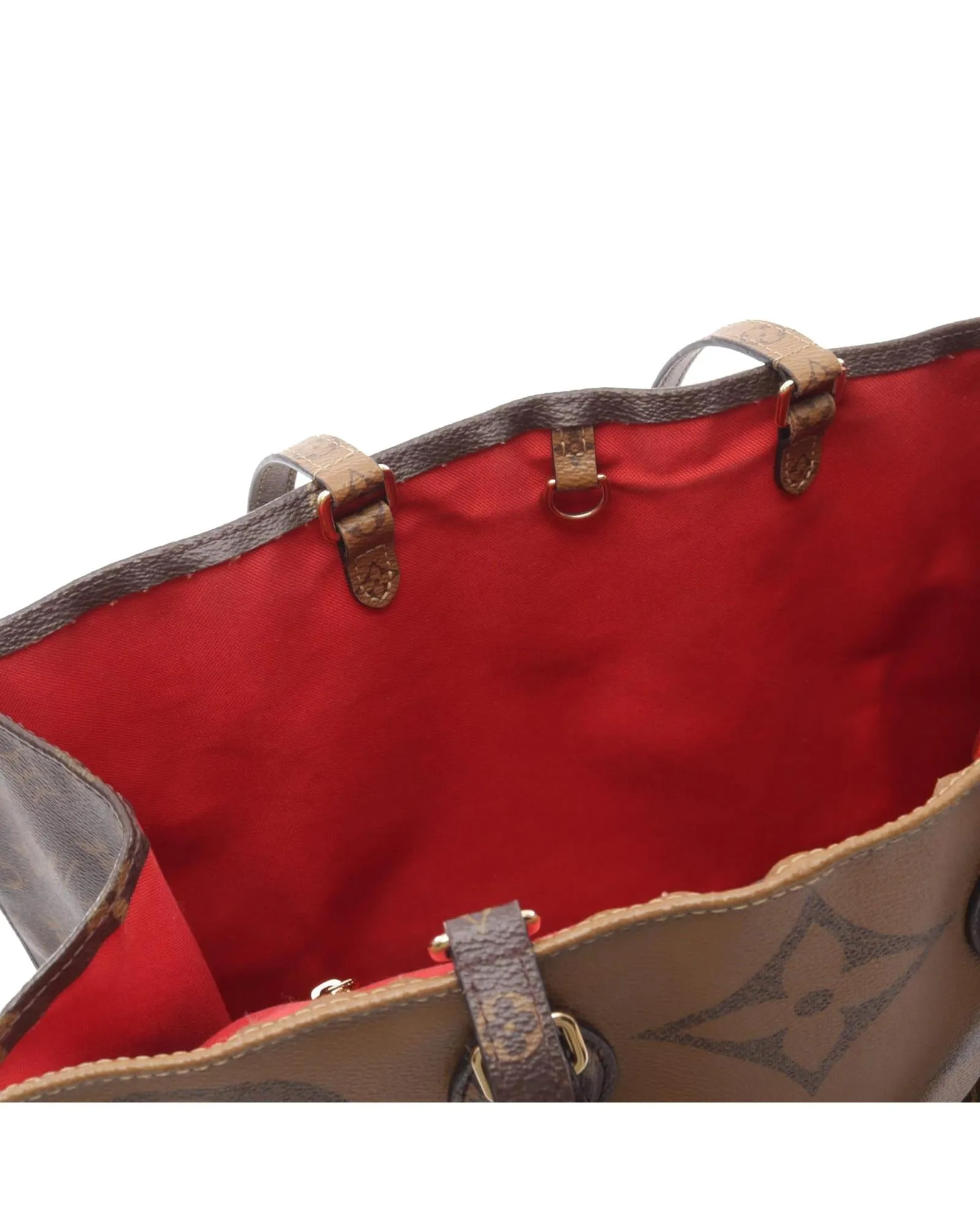 Monogram Reverse Giant OnTheGo GM Tote Bag with Rolled Handles and Shoulder Straps