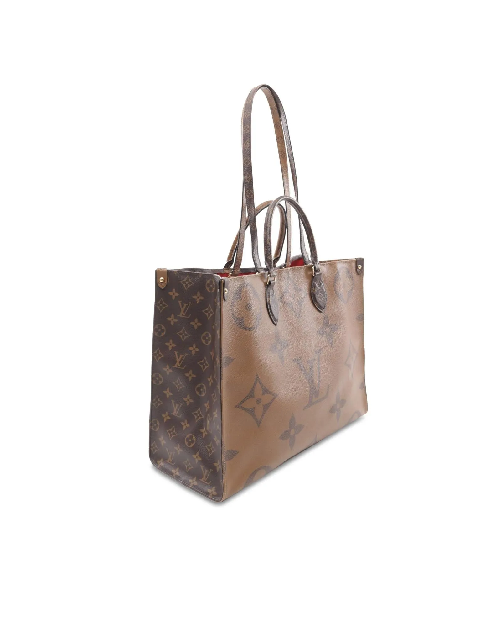 Monogram Reverse Giant OnTheGo GM Tote Bag with Rolled Handles and Shoulder Straps