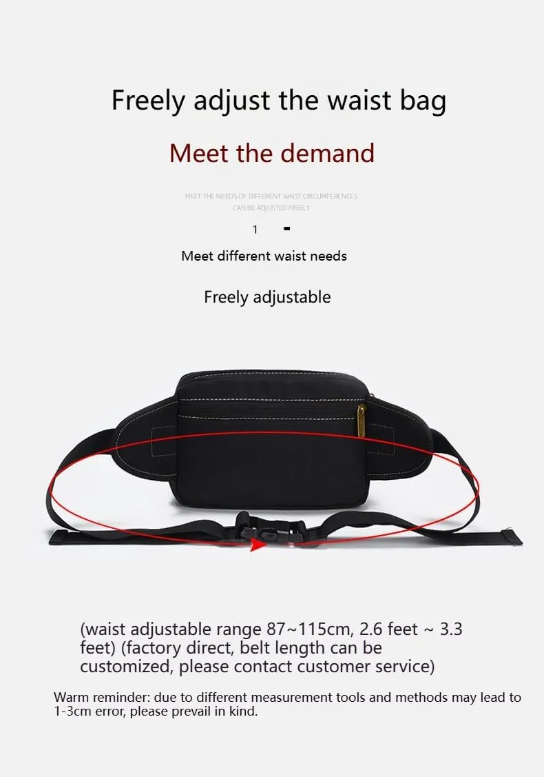 Multi-Layer Anti-Theft Fanny Packs For Women & Men Waist Pack Hip Bum Bag with Multi-Pockets Large Capacity Casual Waterproof Bum Bag forTraveling Casual Cycling Running Hiking (Brown)
