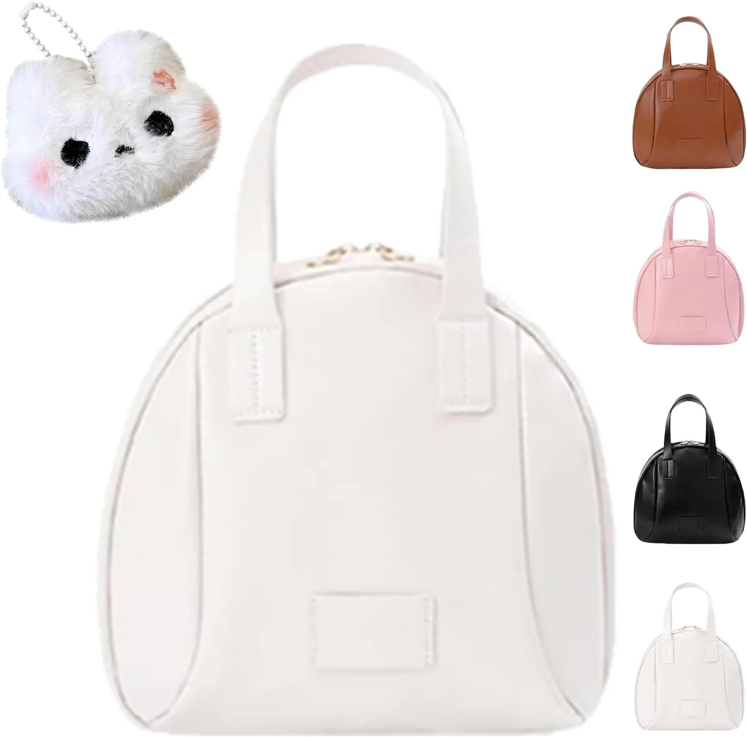 Multi-Layered Shell-Shaped Cosmetic Bag, Portable Large Capacity Pu Shell Waterproof Handbag Style Cosmetic Bag, Waterproof Portable Pouch (White)