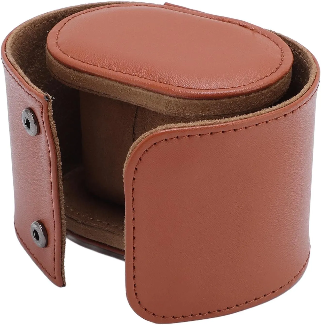 Mumusuki Watch Roll Travel Case for Men and Women, PU Leather Mechanical Watch Case Organizer Box with Soft Lining Secure Storage for Home Storage Travel Display (1 Slot)