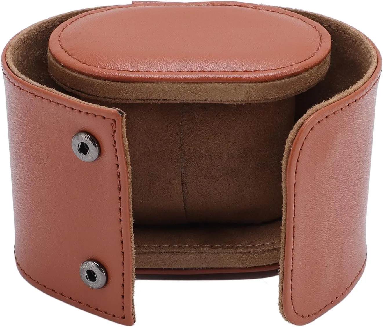 Mumusuki Watch Roll Travel Case for Men and Women, PU Leather Mechanical Watch Case Organizer Box with Soft Lining Secure Storage for Home Storage Travel Display (1 Slot)