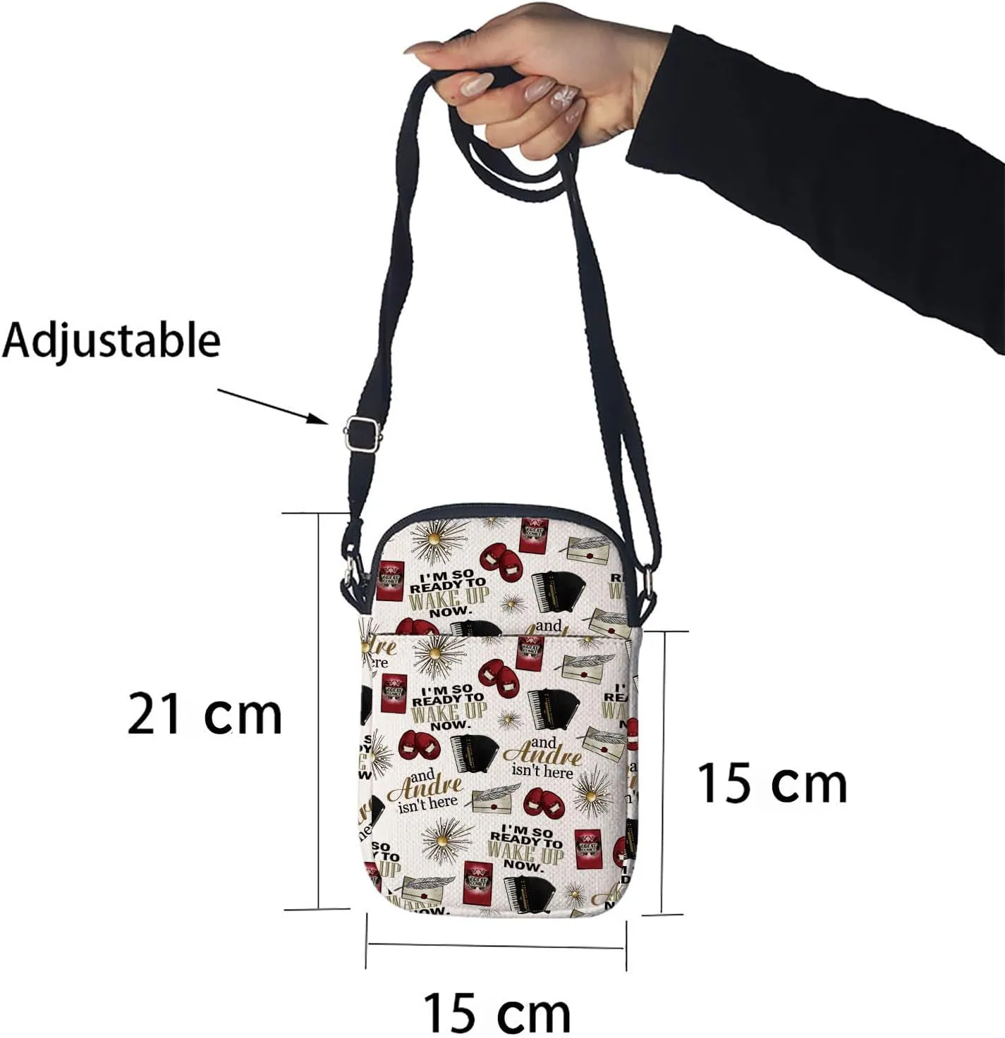 Musical Inspired Gift Musical Theater Zipper Pouch Makeup Bag Gift For Actor Actress (Crossbody bag)