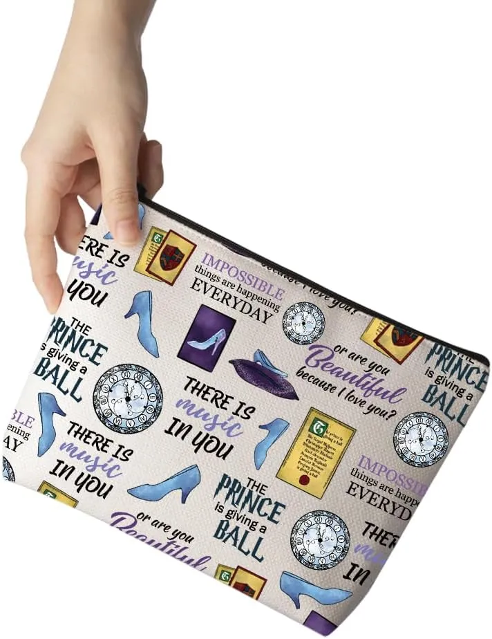 Musical Inspired Gift Princess Musical Theater Zipper Pouch Makeup Bag Gift For Actor Actress (Giving Ball Bag)