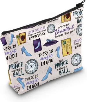 Musical Inspired Gift Princess Musical Theater Zipper Pouch Makeup Bag Gift For Actor Actress (Giving Ball Bag)
