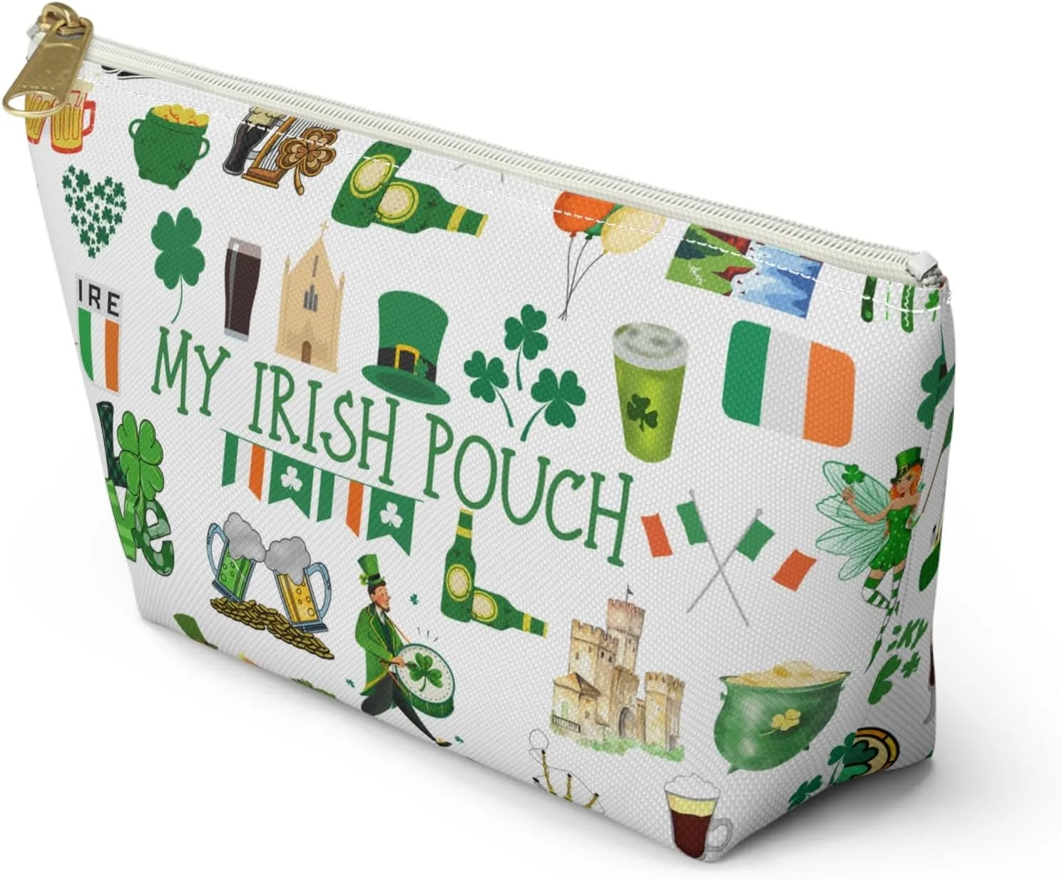 My Irish Pouch An Utility Pouch Travel Bag, Makeup Cosmetic Bag Ireland Traveling Birthday Gift