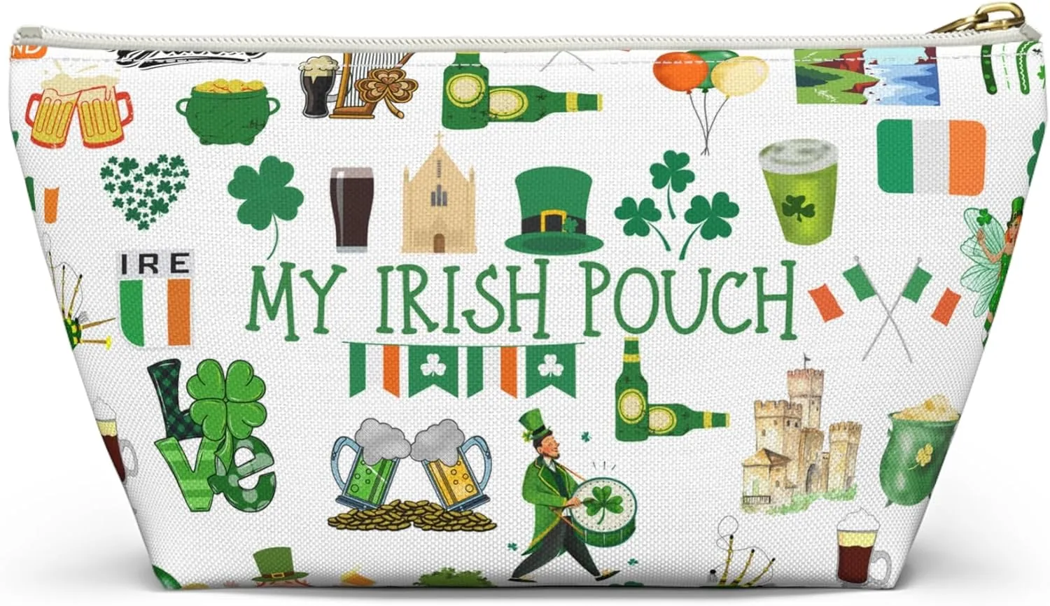 My Irish Pouch An Utility Pouch Travel Bag, Makeup Cosmetic Bag Ireland Traveling Birthday Gift