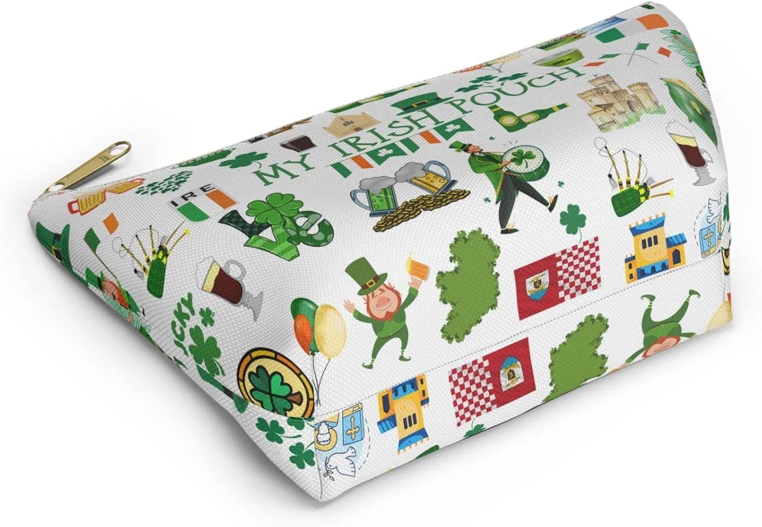 My Irish Pouch An Utility Pouch Travel Bag, Makeup Cosmetic Bag Ireland Traveling Birthday Gift