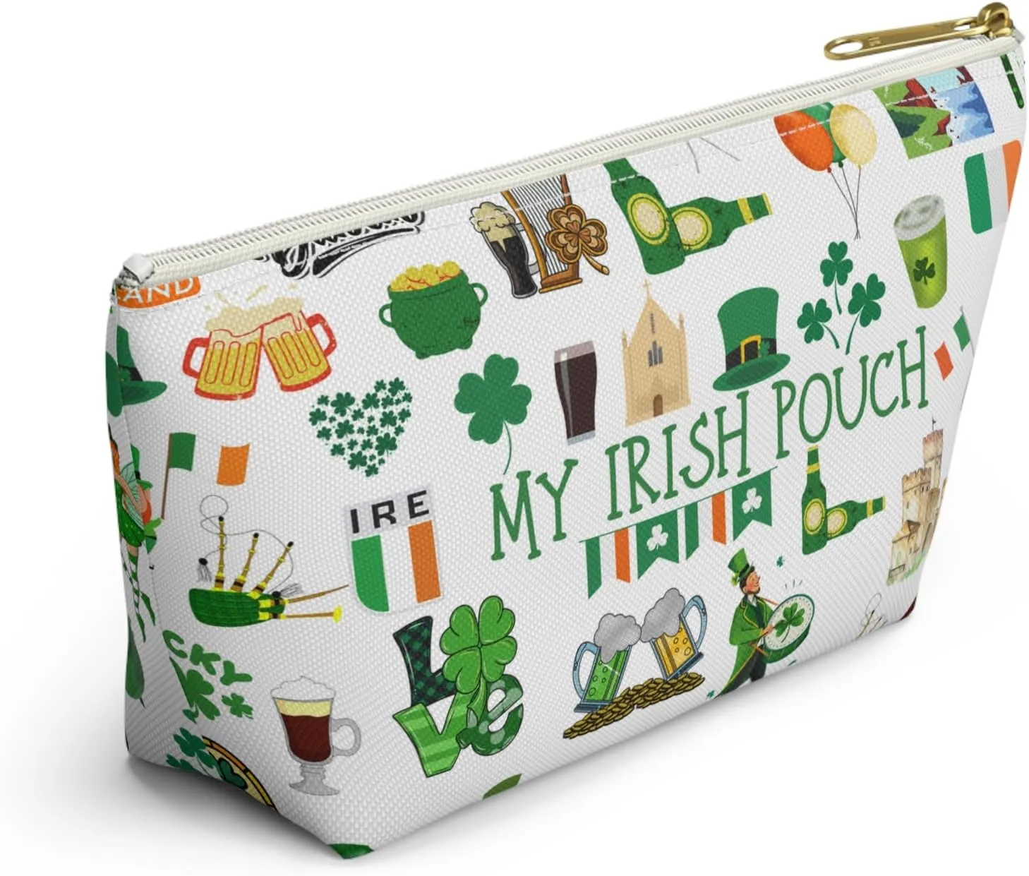 My Irish Pouch An Utility Pouch Travel Bag, Makeup Cosmetic Bag Ireland Traveling Birthday Gift
