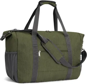 Narwey 18x14x8 Inches Travel Bag Spirit Airlines Frontier Personal Item Bag, Travel Duffel With Wet Pocket Carry on Bag for Airplane Underseat Duffle Overnight for Women and Men (Army Green)