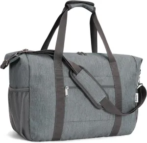 Narwey 18x14x8 Inches Travel Bag Spirit Airlines Frontier Personal Item Bag, Travel Duffel With Wet Pocket Carry on Bag for Airplane Underseat Duffle Overnight for Women and Men (Grey)