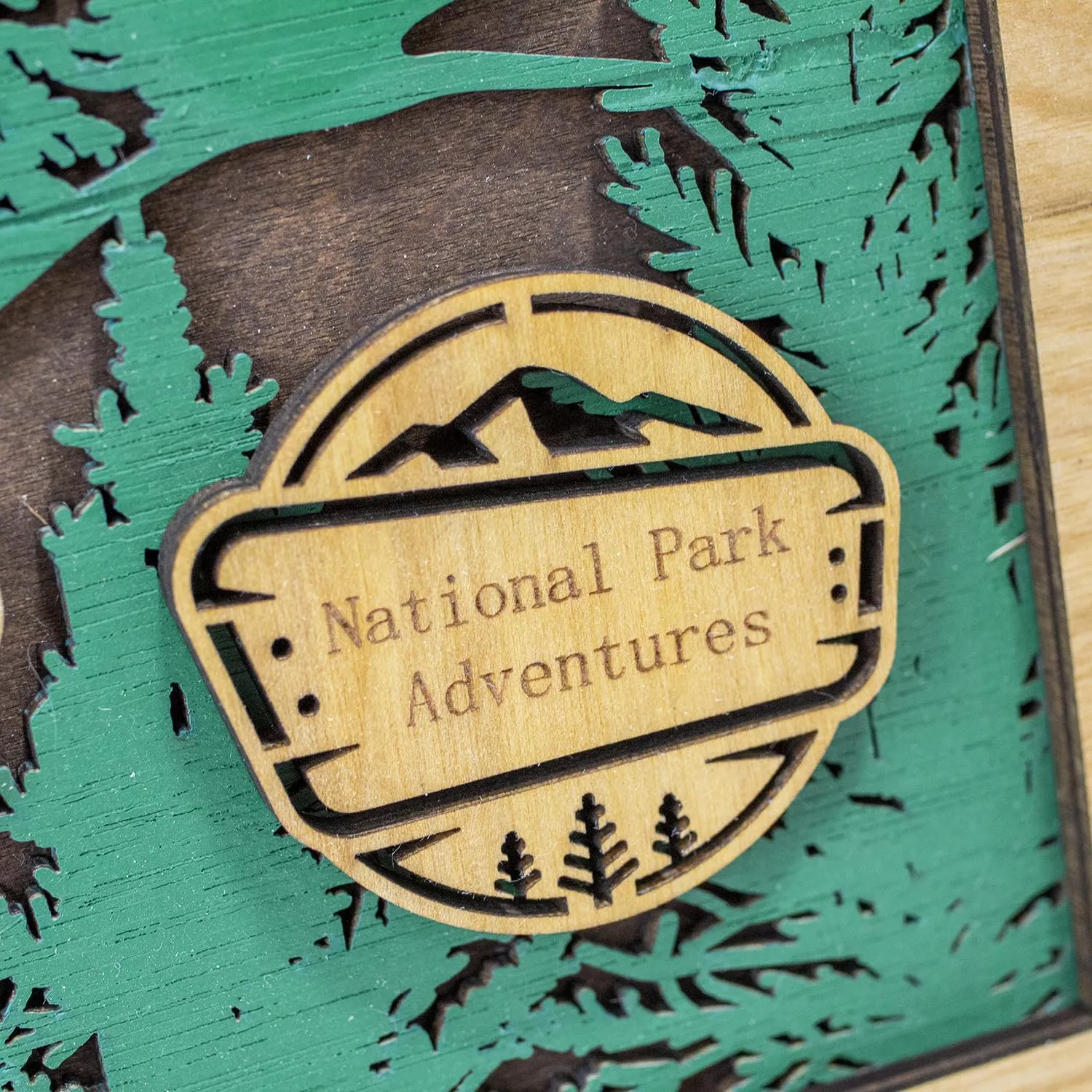 National Park Travel Map Wood (National Park Adventures)