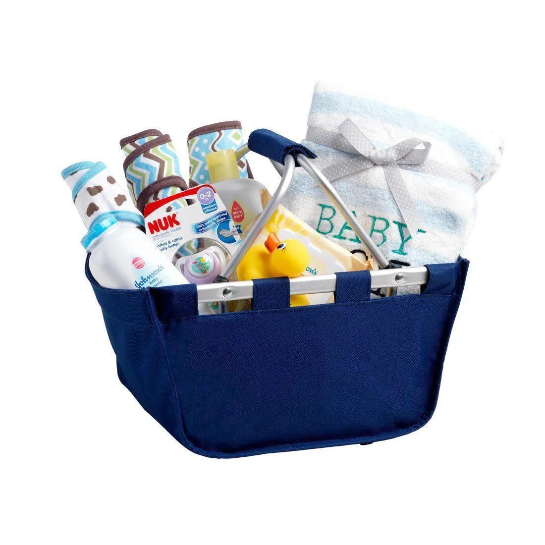 Navy Mini Market Tote - Personalized