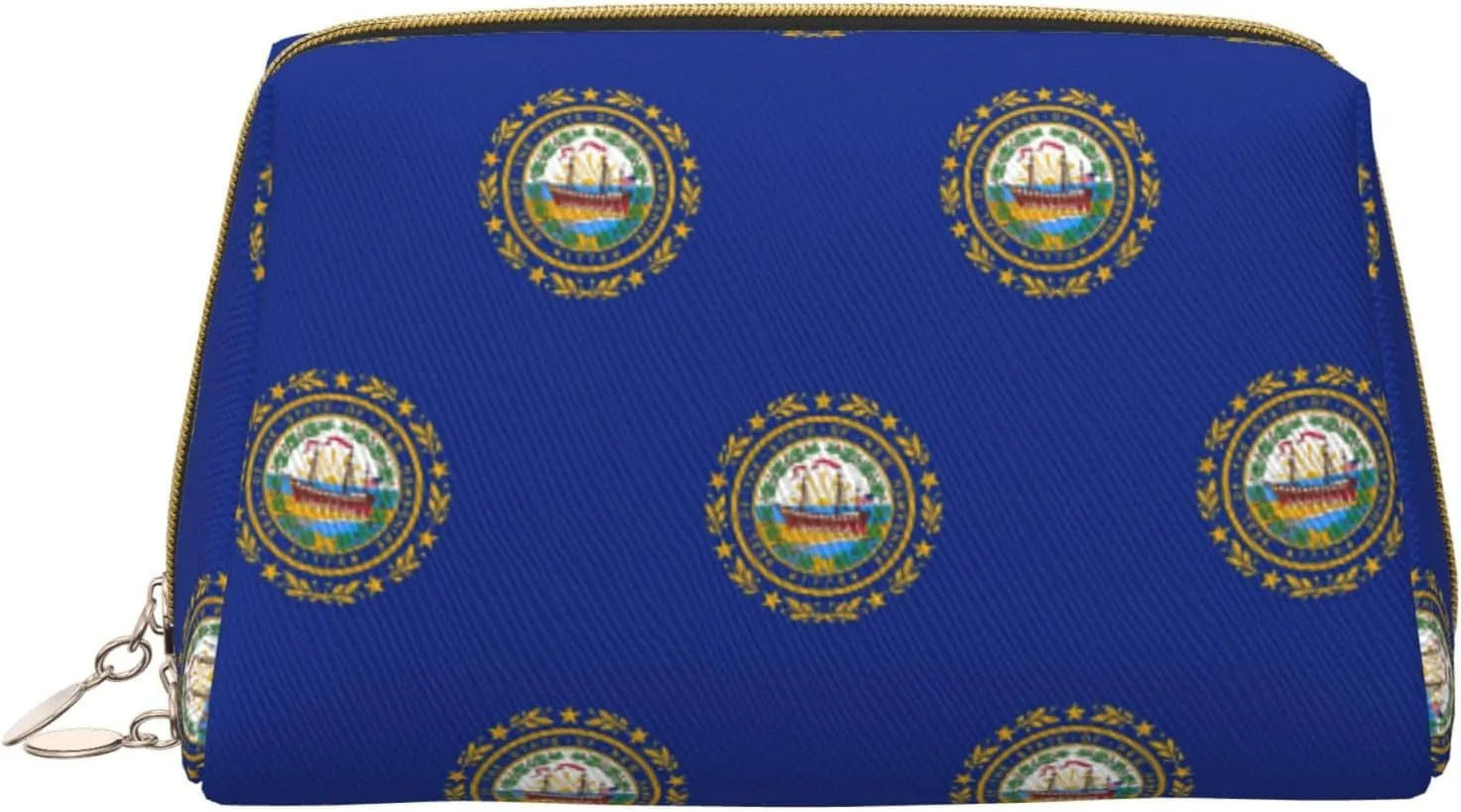New Hampshire State Flag Toiletry Travel Bag, Portable Cosmetic Organizer For Women, On-The-Go
