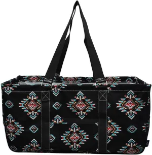 NGIL All Purpose Open Top 23" Classic Extra Large Utility Tote Bag Spring 2018 Collection (Southern Tribe Black), X-Large