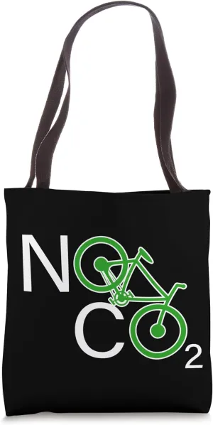 No CO2 Bike Riding Against Climate Change No Emissions MTB Tote Bag